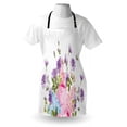 thumbnail image 4 of Vintage Rose Apron, Simplistic Floral Bouquet Pattern on Plain Background, Unisex Kitchen Bib with Adjustable Neck for Cooking Gardening, Adult Size, Violet Pale Pink, by Ambesonne, 4 of 4