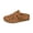 Brown, variant on Womens Cork Footbed Clogs Mules for Wide Feet Beach Casual Suede Hollow out Closed Toe Backless Sandals Comfortable Walking Slip on Loafers Dress Shoes Summer Fall Khaki Size 7.5