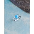 thumbnail image 2 of Solid 925 Sterling Silver Larimar Solitaire Ring 1.82 ct, 2 of 8