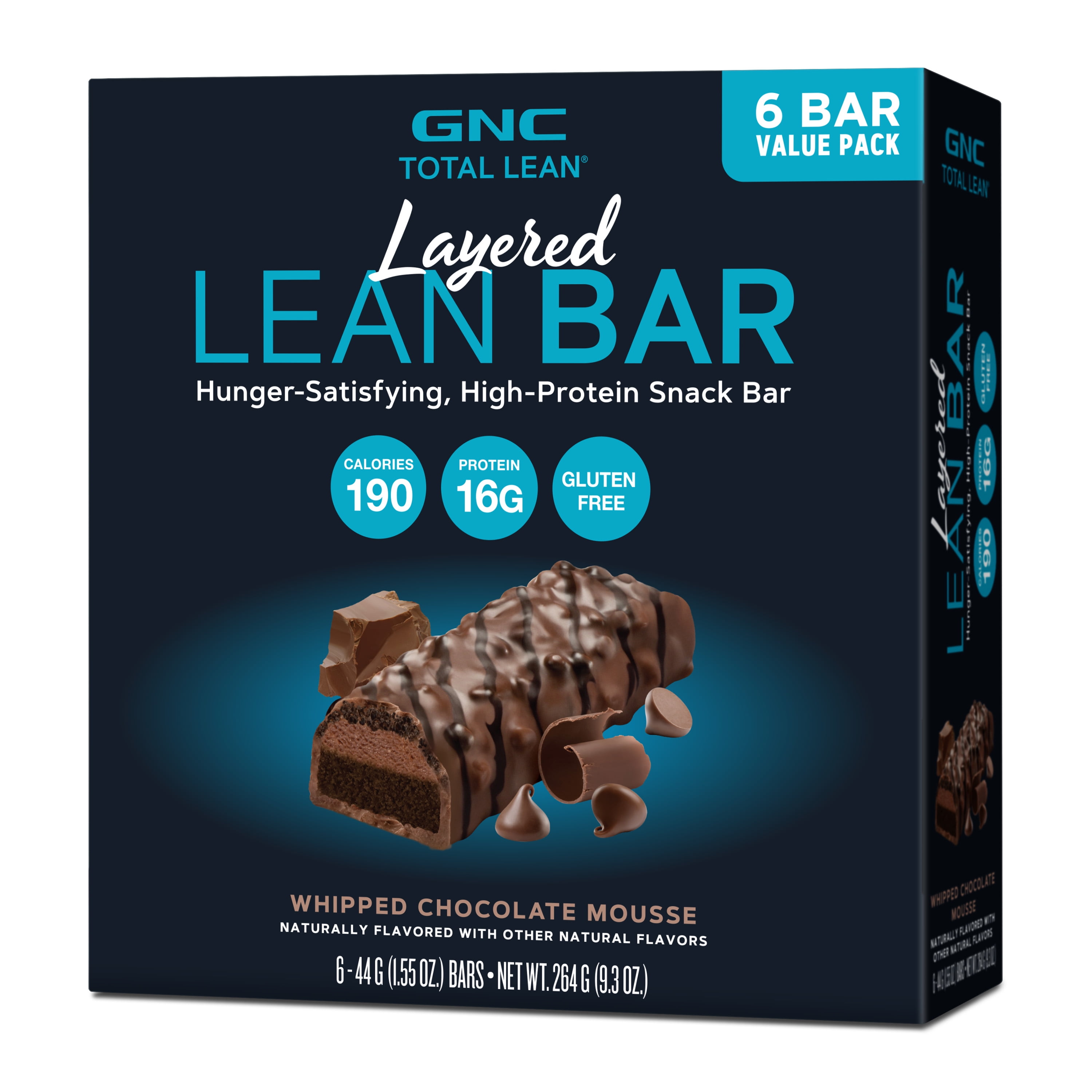 LEAN BARS, 16g Protein, Whipped Chocolate Mousse, 6CT