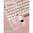 thumbnail image 6 of Key Fob Cover Compatible with Toyota Avalon Camry Corolla Highlander RAV4 2018-2024 4 Button Keychain Case Holder Protector,bullet keychian-White, 6 of 9