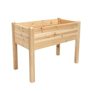 Outdoor Essentials Homestead 18 in. x 36 in. Natural Cedar Elevated Garden Planter (Tool Free)