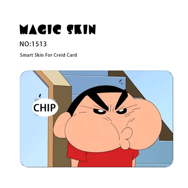 Anime Crayon Shin-Chan Waterproof Poker Sticker Film Tape Skin For Credit/Debit Card With Small Chip