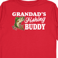 thumbnail image 4 of Inktastic Grandad's Fishing Buddy with White Text Boys Long Sleeve Toddler T-Shirt, 4 of 5