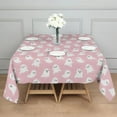thumbnail image 3 of Pink Halloween Ghosts Square Tablecloth,Waterproof Square Table Cover,Wipeable Spillproof Washable Table Cover for Home Kitchen Party Decor 42"X42"(107x107cm), 3 of 6