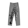 thumbnail image 2 of Fotbe Optical Zebra Illusion Men's Pajama Pants,Sleepwear Pants,Pj Bottoms Drawstring And Pockets-X-Large, 2 of 7