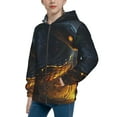 thumbnail image 2 of Kdxio Glowing Snake Dark Forest Pattern Kids Boys Girls Zip Up Hoodie 3D Printed Hooded Sweatshirt Hoody Coat with Pocket 7-12 Y-Medium, 2 of 6
