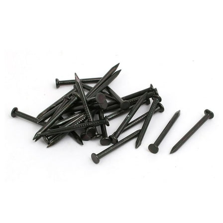 2mm x 25mm Fiber Concrete Cement Wall Point Tip Nails Black 30 Pcs