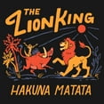 thumbnail image 2 of Girl's Lion King Retro Hakuna Matata Dance  Graphic Tee Black Small, 2 of 4