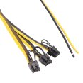 thumbnail image 3 of 6Pin+2Pin Mining Power Supply Cable GPU Graphics Video Card Power Cord Adapter, 3 of 5