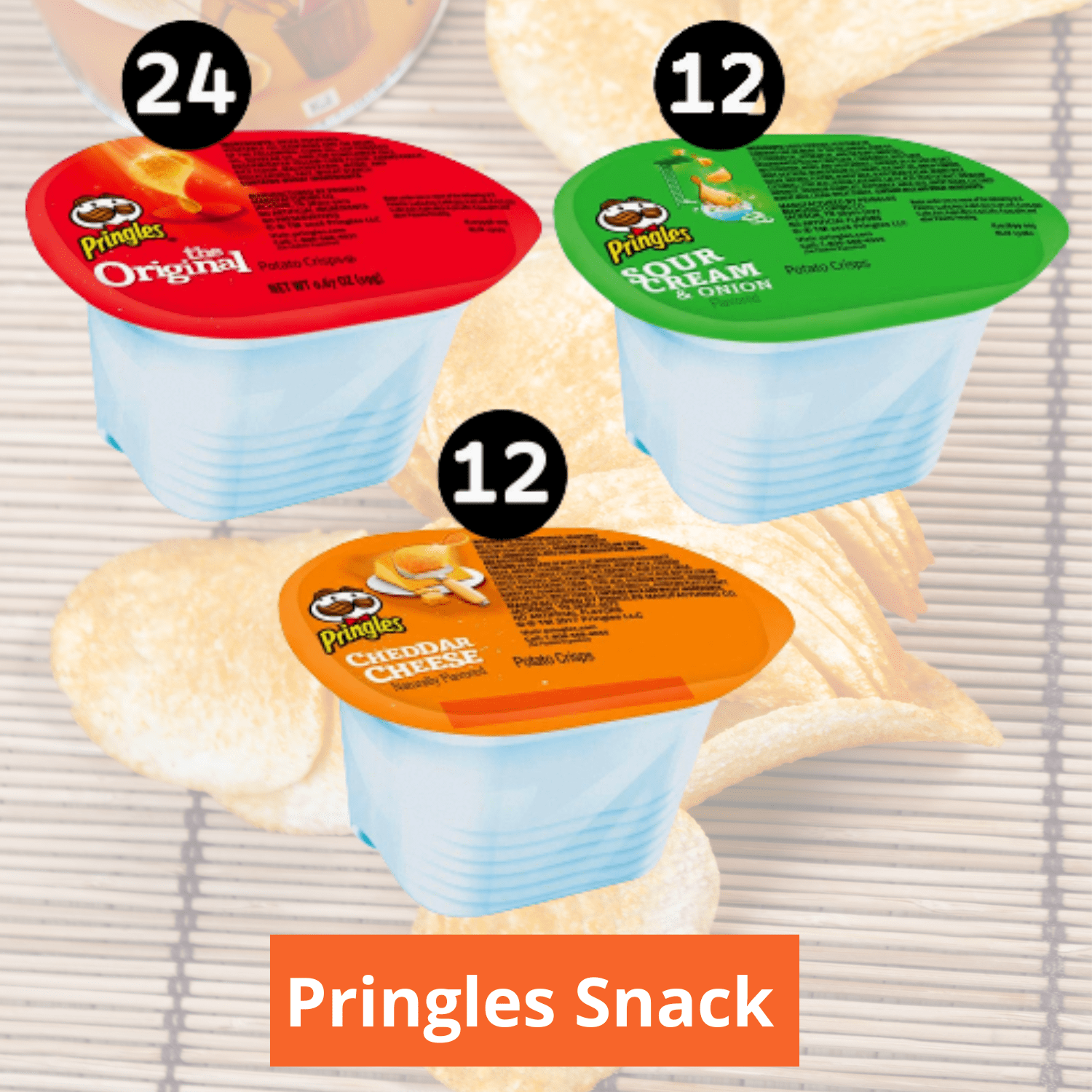 Pringles 【48本‼️】（各24本） Pringles, Potato Crisps Chips Variety Pack, 48 Cups, Snack Pack