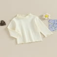 thumbnail image 2 of Toddler Baby Girls Casual Basic Shirts Long Sleeve Fall Tees Tops Clothes, 2 of 7