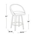 thumbnail image 3 of LumiSource Matisse Highback 26" Fixed-Height Counter Stool - Set of 2, 3 of 10