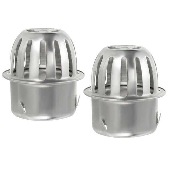 Uxcell Dome Gutter Guard Filter, 2 Pack 304 Stainless Steel Downspout Strainer, Outdoor Gutter Cleaning Tool, 2.8-3 Inch