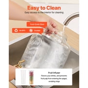 KFFKFF Set of 2 Glass Drink Dispensers with Metal Stand, 2-Gallon Capacity Each, Stainless Steel Spigot, Infuser, Ideal for Serving Beverages at Gatherings