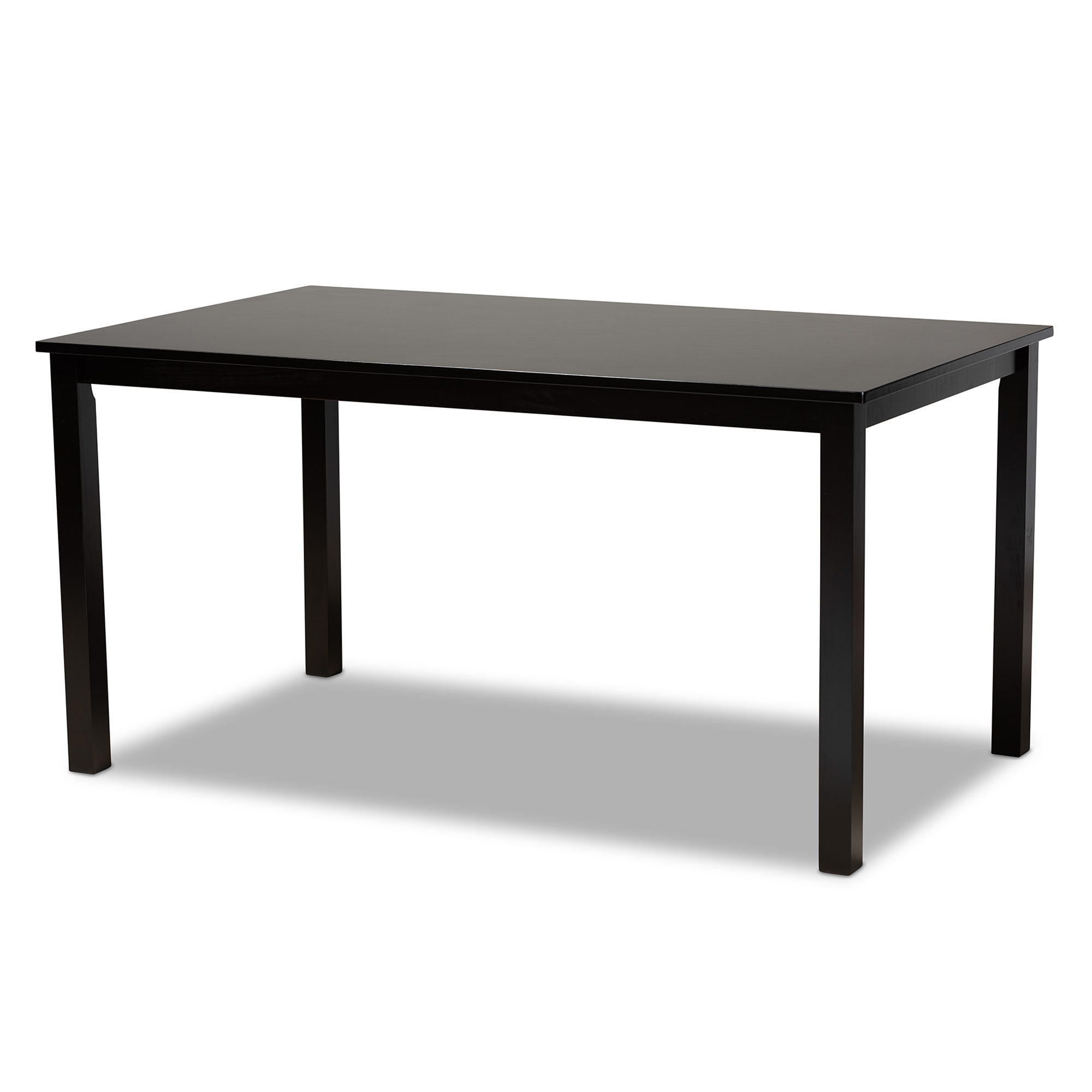 Baxton Studio Dori Modern and Contemporary Grey Fabric Upholstered and Dark Brown Finished Wood 6-Piece Dining Set