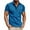 Blue, variant on JLFKNG Men's Polo Shirts Short Sleeve Polo Shirts For Men Classic Letter Striped Printed Casual Slim Fit Shirt Tops With Pockets Buttons Up Lounge Summer Tops