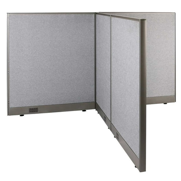 GOF T-shaped Freestanding Partition (66”D x 72”W x 48”H) Office Room Divider, Privacy Screen, Workstation Cubicle