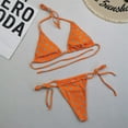thumbnail image 1 of Qertyioot Womens Bikini Tops Sale Sexy High Breast Contrast Print Split Set Two Piece Swimsuit Sets, 1 of 3