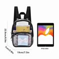 thumbnail image 2 of Clear Mini Backpack, Waterproof PVC Small Transparent Daypack for Stadium Security Travel, 2 of 5