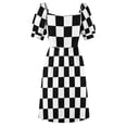 thumbnail image 6 of 2024 Checkered Flag Pattern Race Winner Dress dress women summer dresses for women dresses for woman, 6 of 7