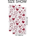 thumbnail image 3 of Bath Hand Kitchen Towels Hearts Valentine's Day Face Towel Washcloth 2 Pack Soft Quick Dry Super Absorbent Bathroom Washcloths Decorative Towels, 3 of 6