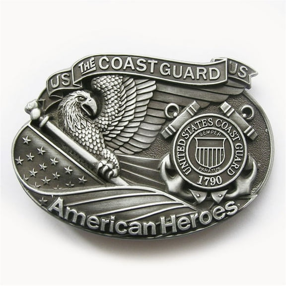 Vintage Style American Hero Coast Guard Belt Buckle Gurtelschnalle