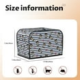 thumbnail image 4 of Toaster Covers 2 Slice, Dachshund puppy anchors stripe Waterproof Bread Machine Cover Fits for Standard 2 Slice Toasters, Home Decor Toaster Protection with Hanging Rope, 4 of 7