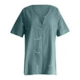 thumbnail image 4 of Fashion Women Summer Casual Short Sleeve V-Neck Tees T-Shirt Tops Blouse, 4 of 5