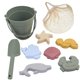 thumbnail image 5 of Set de playa de viaje con juguetes de arena y silicona para niños y niñas, ideal para viajes y vacaciones. Verde, 5 of 9