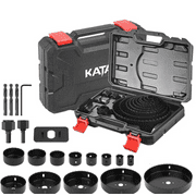 KATA KT89020 20PCS Hole Saw Kit Hole Saw Set with 3/4"-6"(19-152mm),MaxSize 6 inch Hole Drill Bit,Ideal for Soft Wood,Plywood,Drywall,PVC Cutting