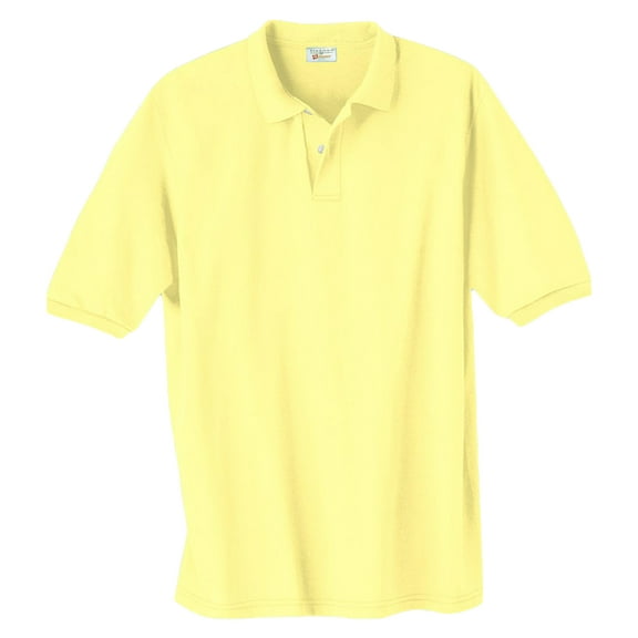Hanes Men's Cotton-Blend Ecosmart&Reg; Jersey Polo, 054, Yellow, X-Large