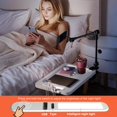 thumbnail image 6 of Bedside Shelf for Bunk Bed - Dorm Bed Shelf with Cup Holder, Night Light Socket, and Hook Versatile Bed Shelf for Dorm Room Essentials, Loft Nightstand, and Dorm Bed Storage Solution Pure White 02, 6 of 16