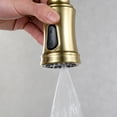 thumbnail image 6 of SUMERAIN Single Handle Kitchen Faucet with Pull Out Sprayer Kitchen Sink Faucet with 3 Hole Deck Plate, Brushed Gold, 6 of 12