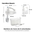 thumbnail image 2 of Batidora de Mano Hamilton Beach 6 Velocidades con Estuche y Accesorios 275W, 2 of 8
