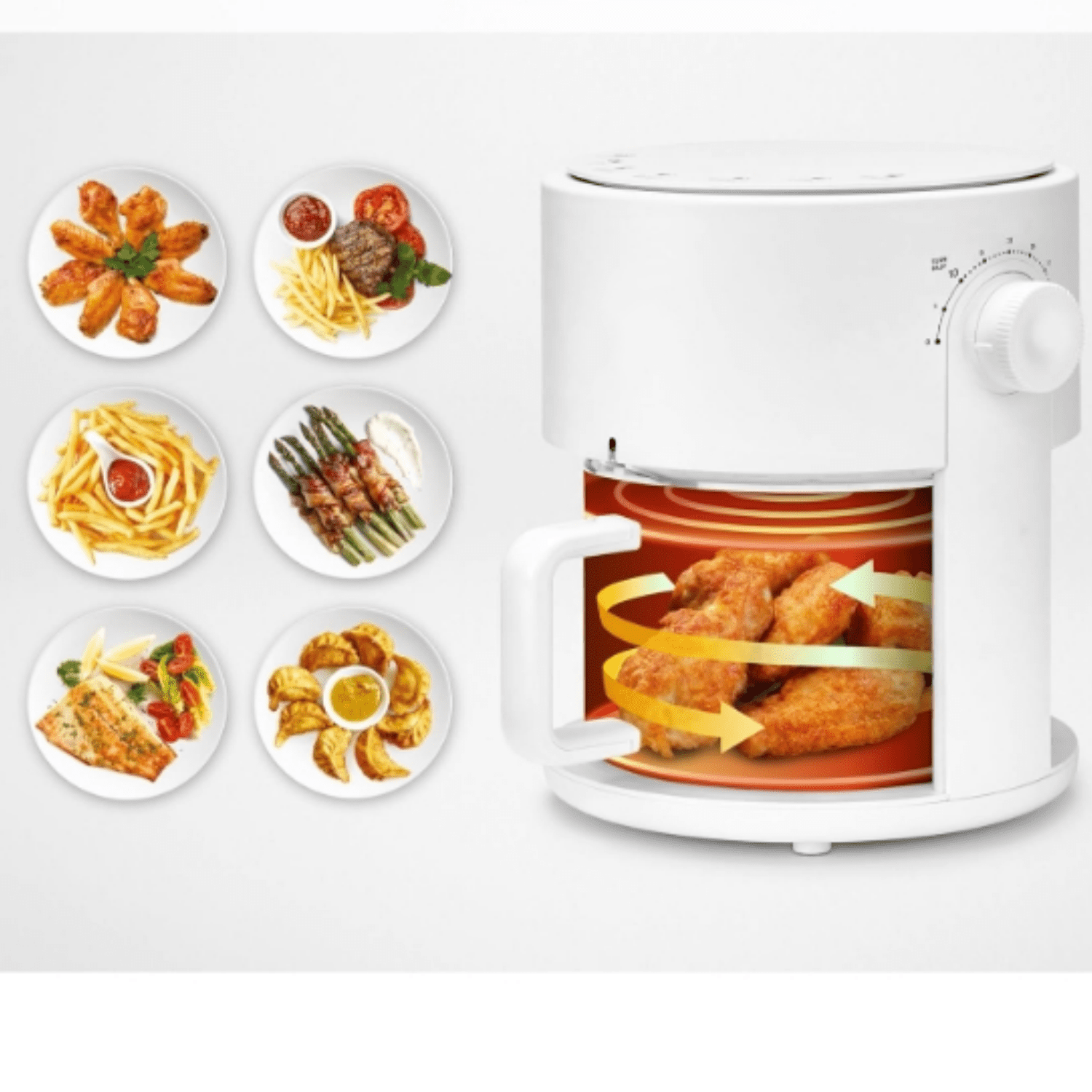 Glass Air Fryer and Countertop Convection Oven with Powerful