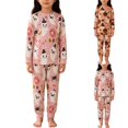 thumbnail image 5 of Girls Halloween Outfit Long Sleeve Top and Pants Set Fall Winter Two Piece Clothing for Kids Toddlers Pumpkin Ghost Sets, 5 of 5