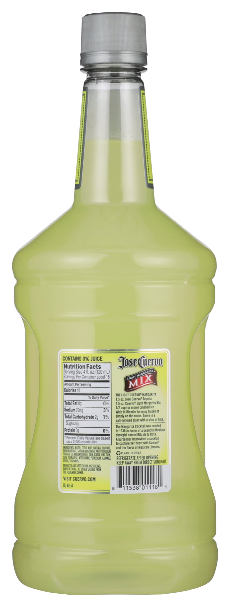 Jose Cuervo, Mix Margarita Lime, 1.75 Liter, Pack Of 6