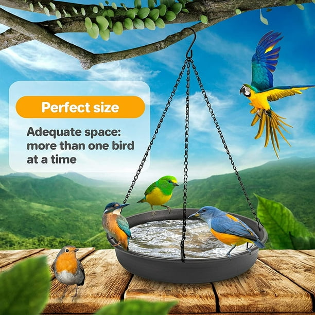Grande mangeoire à oiseaux suspendue 17 pouces chaînes plate-forme