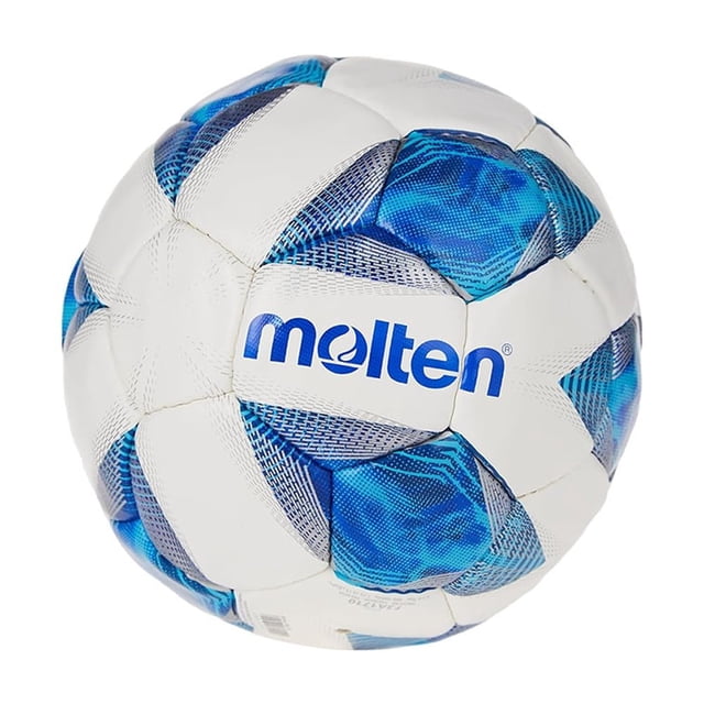 Balón de Soccer Molten Vantaggio F5A1710 No 5 Piel Sintética Cosido a Mano Blanco/Azul