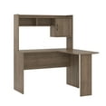 Mainstays LShaped Desk with Hutch, Rustic Oak