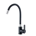 thumbnail image 2 of Matte Black Stainless Steel Kitchen Sink Faucet - Model B with External Thread, Hot and Cold Water Functionality, Silicone Hose, and Wide Handle Design for Easy Operation, 2 of 7