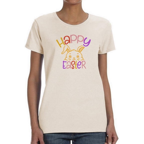 Cute Bunny Happy Easter T-Shirt Women -Smartprints Designs, Female Small