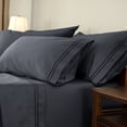 thumbnail image 6 of Subrtex 300 Thread Count Cotton and Tencil Bed Sheet Sets Wrinkle Resistant (Full, Dark Gray), 6 of 7