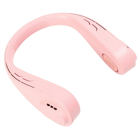 

Portable Neck Fan Circular Air Outlet Mini Neck Fan Quiet Small Light Leafless For Outdoor Pink