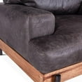 thumbnail image 3 of World Interiors Chiavari Ebony Leather Armchair in Antique Ebony Brown, 3 of 6