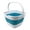 White/Ceramic Blue, variant on SAMMART 9.5L (2.5 gallon) Collapsible Rectangular Handy Basket/Bucket