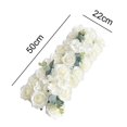 thumbnail image 3 of kurtrusly Porte Arquée Fleur Rangée Panneau de Fleurs Réalistes pour T Station Fête Cérémonie Style Blanc 1, 3 of 9