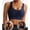 Blue, variant on Women Racerback Seamless Bralette Wirefree Yoga Sports Bra Blue Low Impact Lounge Top Removable Pads Comfort,Size M