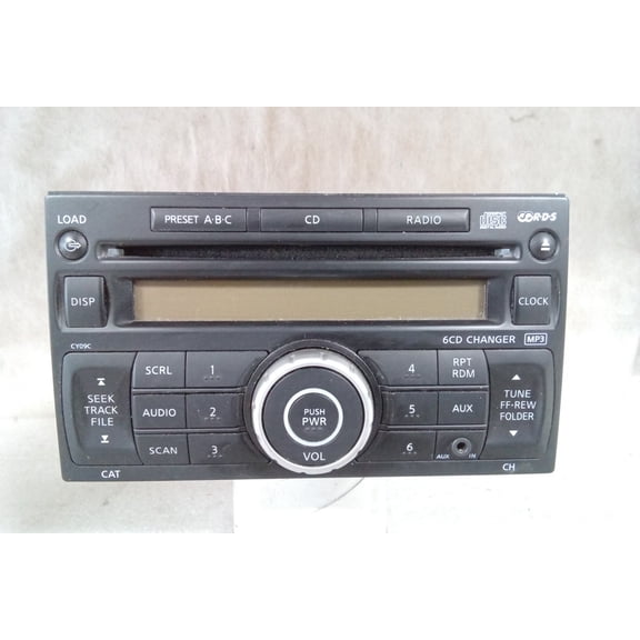Pre-Owned 2007 Nissan Versa AM FM 6 Disc CD MP3 Receiver CY09C OEM LKQ - Verify Specific Vehicle Fitment In Description - (Good)